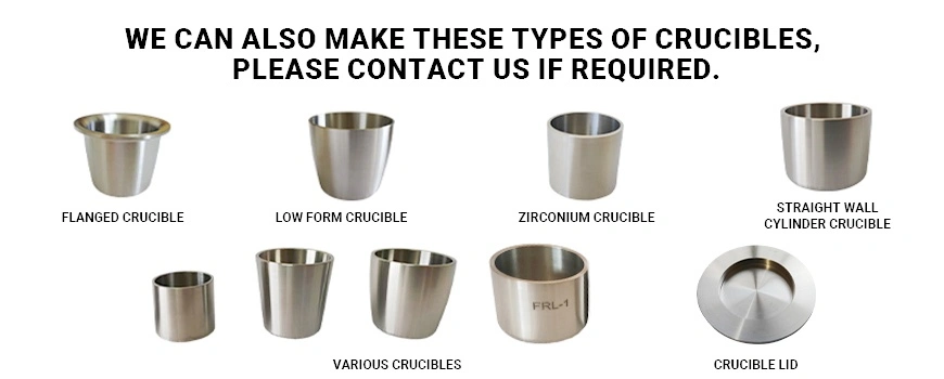 Straight Arm Zirconium Crucible for sale