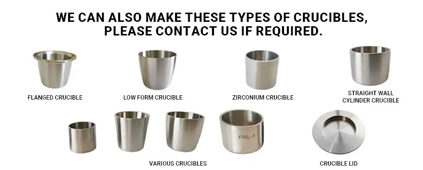 Zirconium Crucible For Fuel Cell Material for sale Zirconium Crucible For Fuel Cell Material for sale