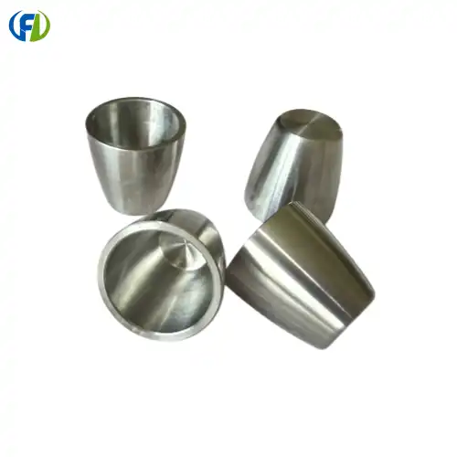 Crogiolu di zirconiu puru di piccula capacità di 5 ml cù un spessore di parete di 1.6 mm