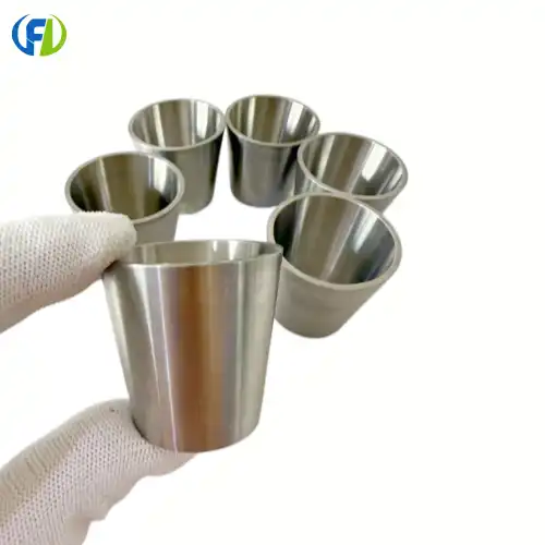 2mm thick Zr705 (R60705 / Zr-2.5Nb) research zirconium crucible