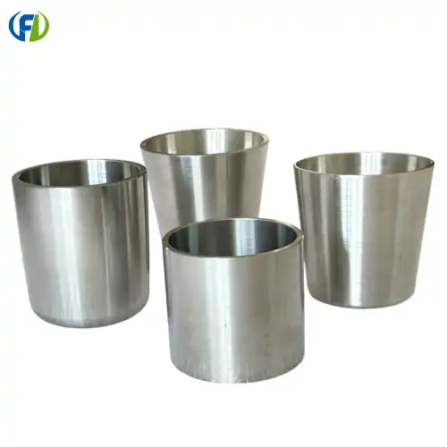 1mm thick R60702 inclined wall pure zirconium crucible for scientific research laboratories